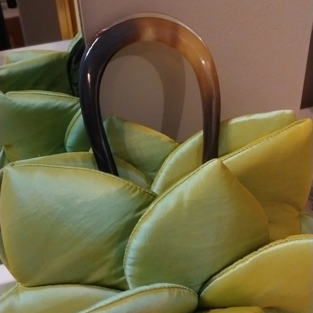 NWOT Mad bags, Taffeta Silk Flower Clutch, fairycore luxury  Y2k